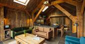 Open plan kitchen and living area